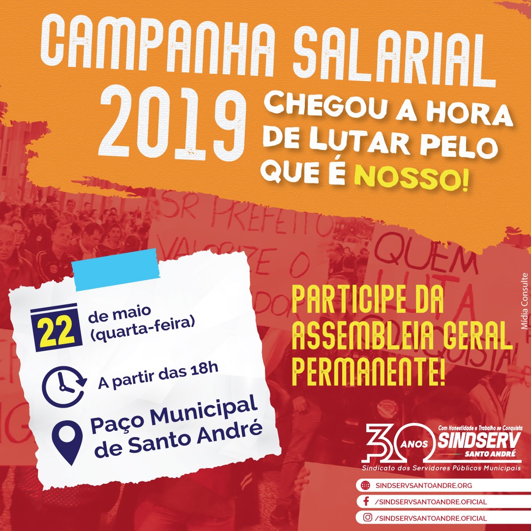 Imagem de Participe: Assembleia Geral da Campanha Salarial acontece nesta quarta-feira (22)
