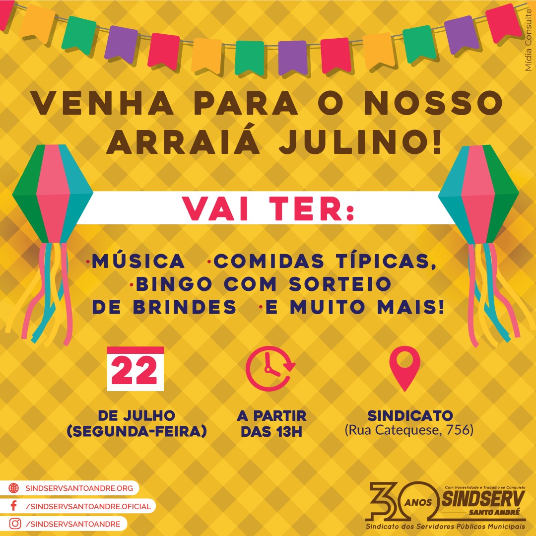 Imagem de Nossa Festa Julina será nesta segunda-feira (22)