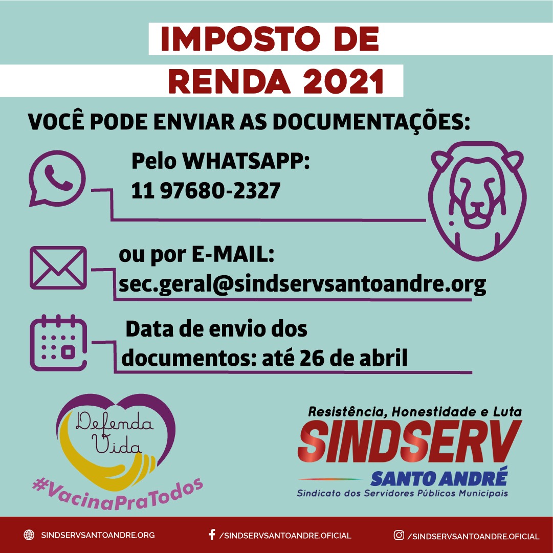 Imagem de Faça sua declaração de imposto de renda com o Sindserv Santo André