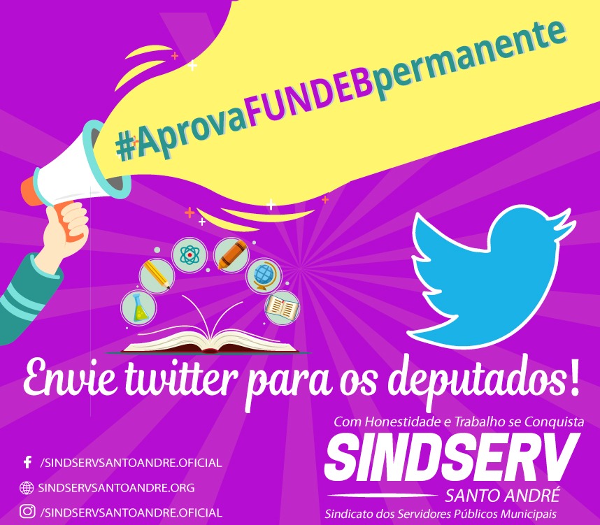 Imagem de Sindserv Santo André convoca servidores a pressionar deputados a votarem FUNDEB permanente
