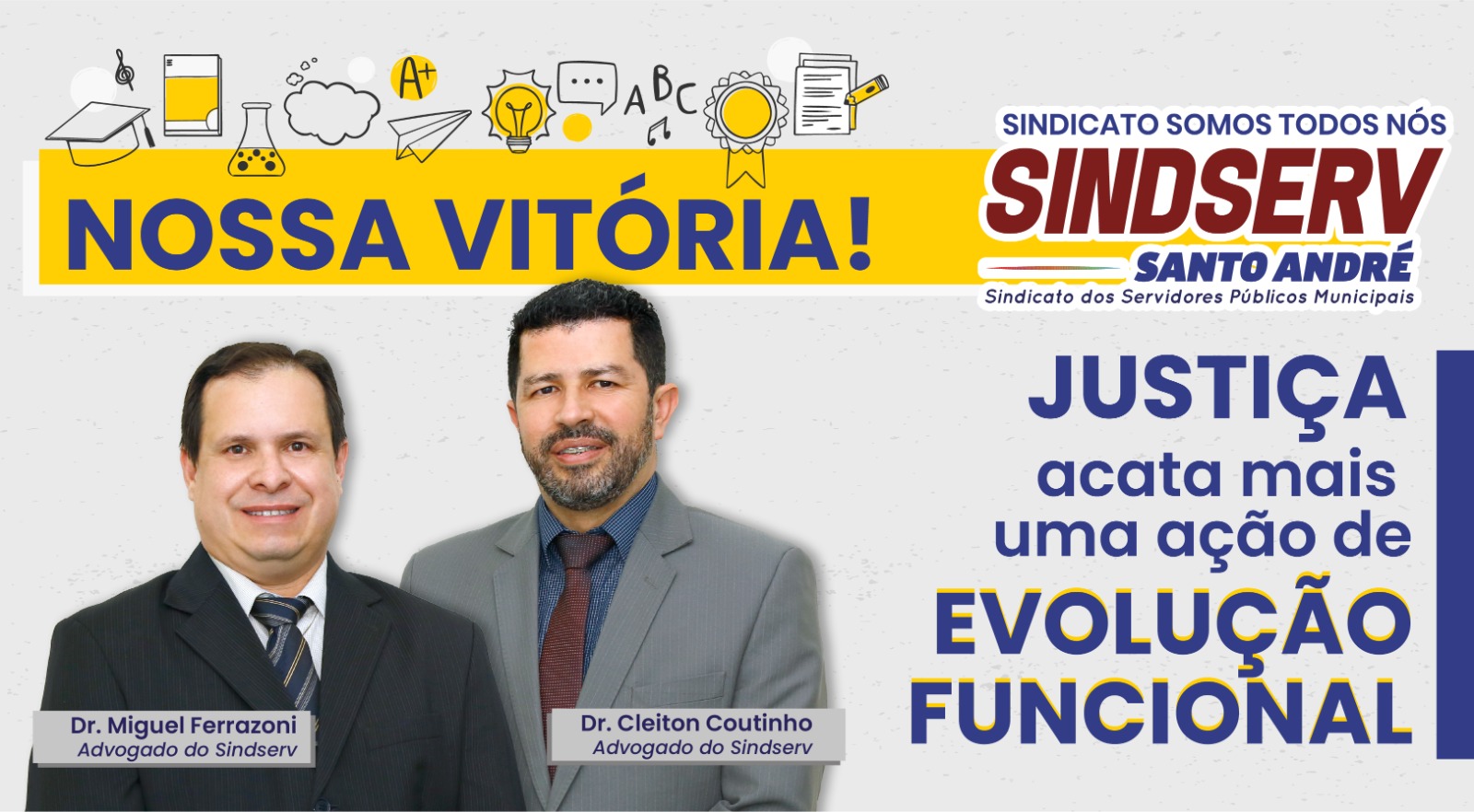 Imagem de Justiça acata ação do Sindserv e associada com doutorado receberá classe XX