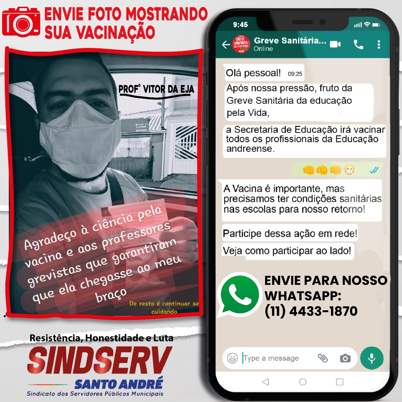 Imagem de Vacinação dos trabalhadores da Educação é resultado da Greve Sanitária da Educação 