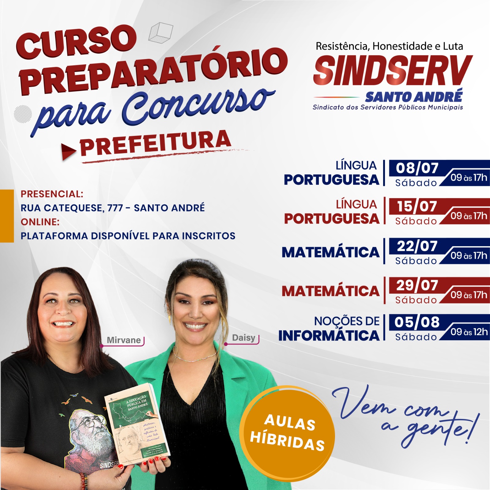Imagem de Sindserv Santo André inicia Curso Preparatório do Concurso da PMSA neste sábado