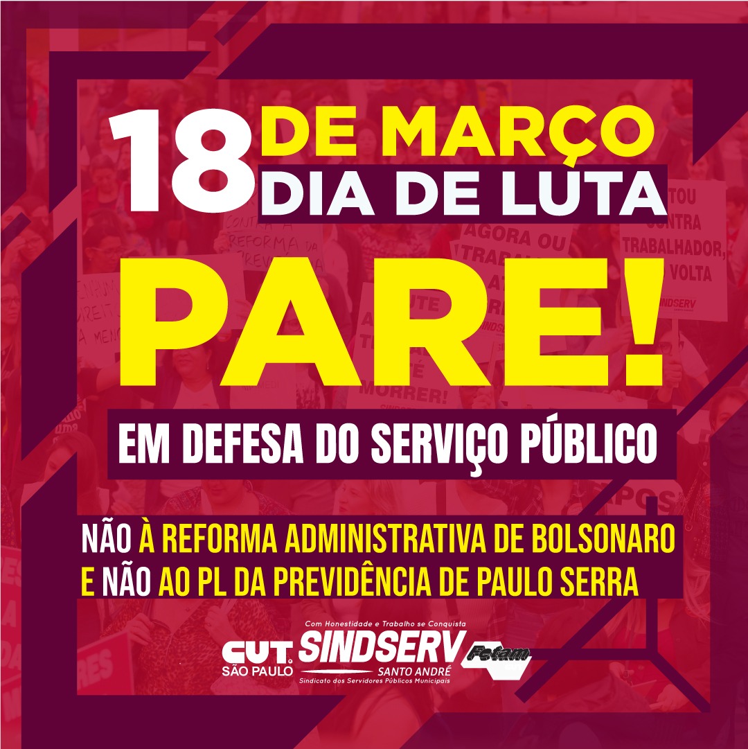 Imagem de Sindserv Santo André protocola aviso da greve do dia 18/3 à Prefeitura 