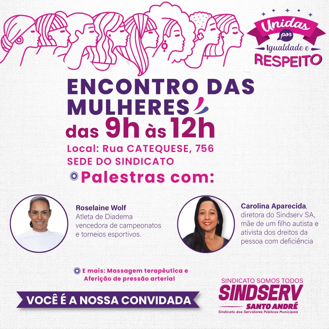 Imagem de  Sindserv Santo André divulga agenda de lutas no Mês Internacional das Mulheres 
