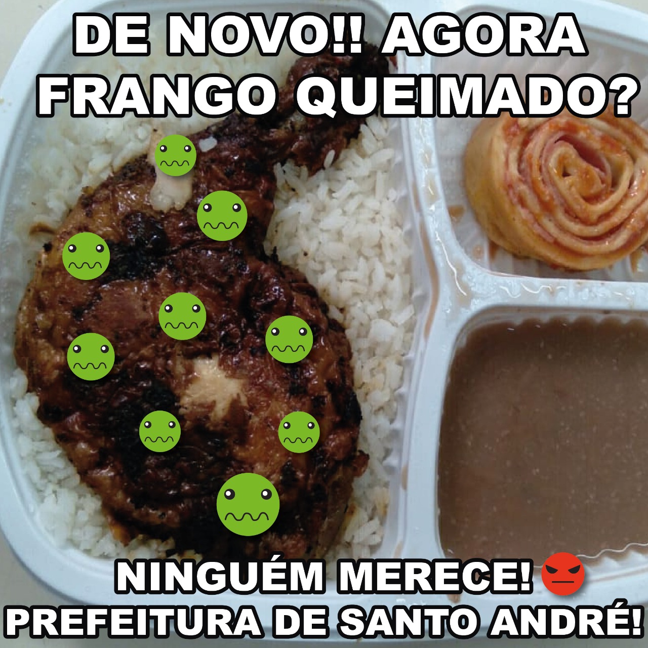 Imagem de Marmita da Apetece com frango queimado vira meme 