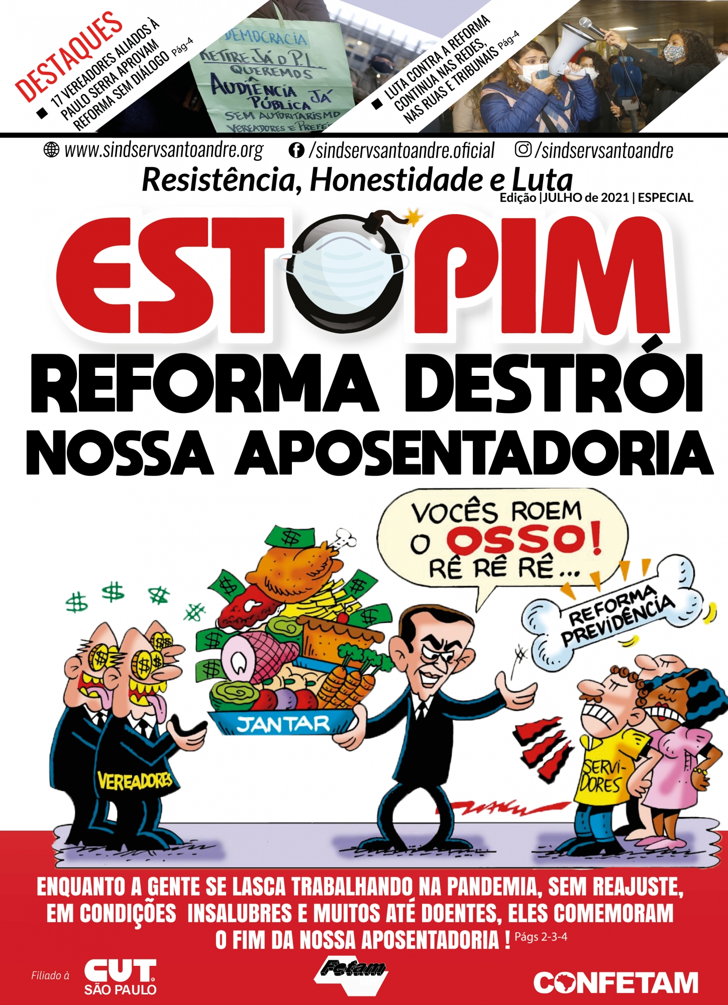 Imagem de Confira Edição do Estopim Especial sobre nefasto PLC da Reforma da Previdência de Paulo Serra