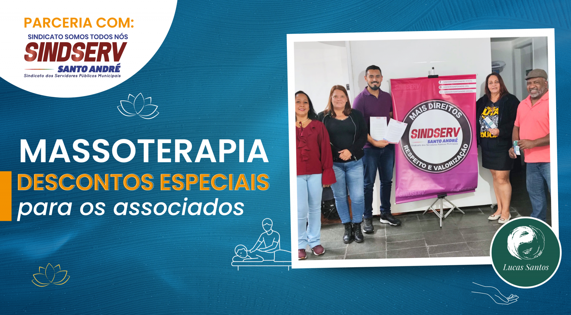 Imagem de Mais benefícios para os associados: Sindserv e Massoterapia Saúde e Bem-Estar firmam parceria