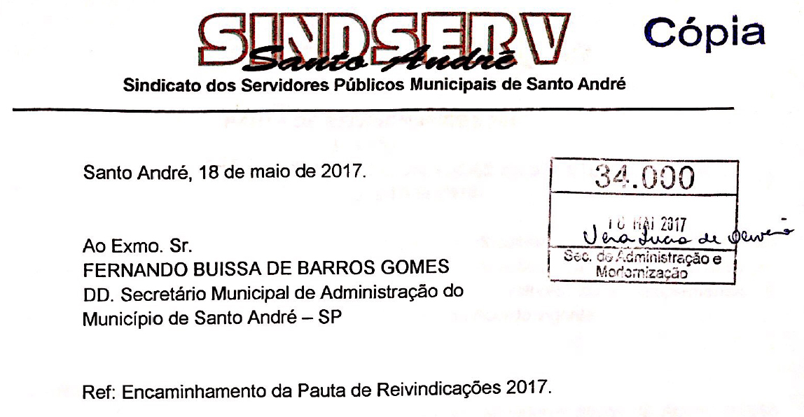 Imagem de Campanha Salarial 2017: Pauta de reivindicações já está com a Prefeitura