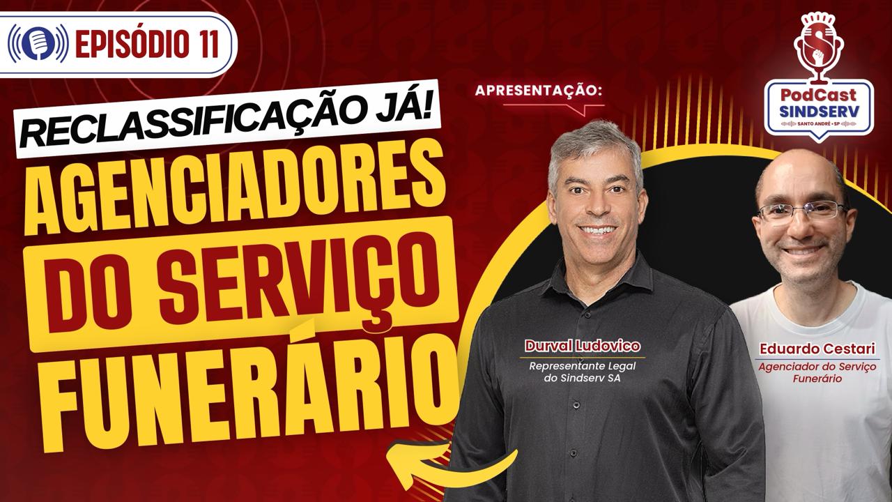 Imagem de Podcast do Sindserv Santo André aborda a reclassificação dos Agenciadores do Serviço Funerário