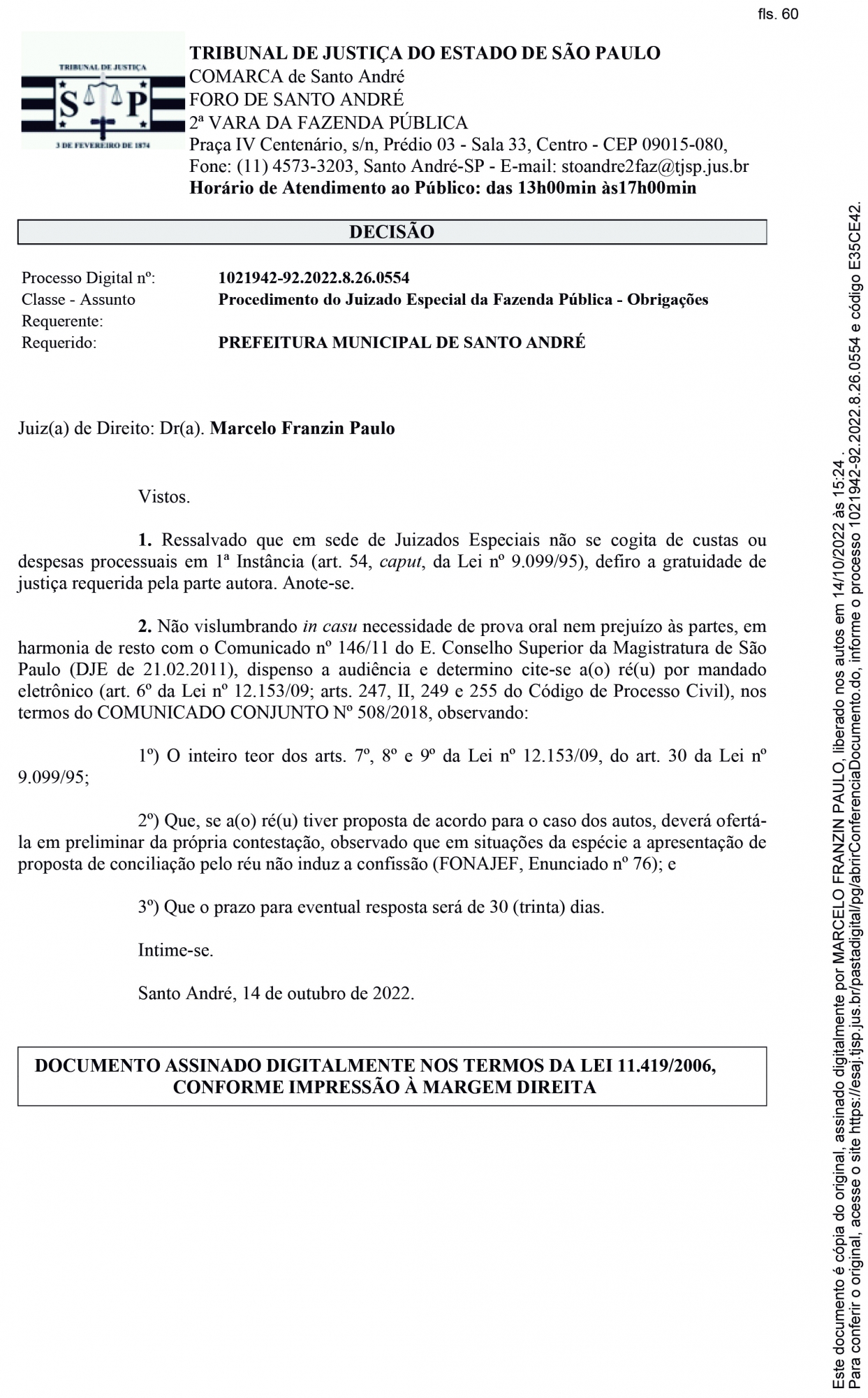 Imagem de Justiça propõe que Prefeitura negocie cumprimento da Lei do 1/3 em resposta à ação do Sindserv