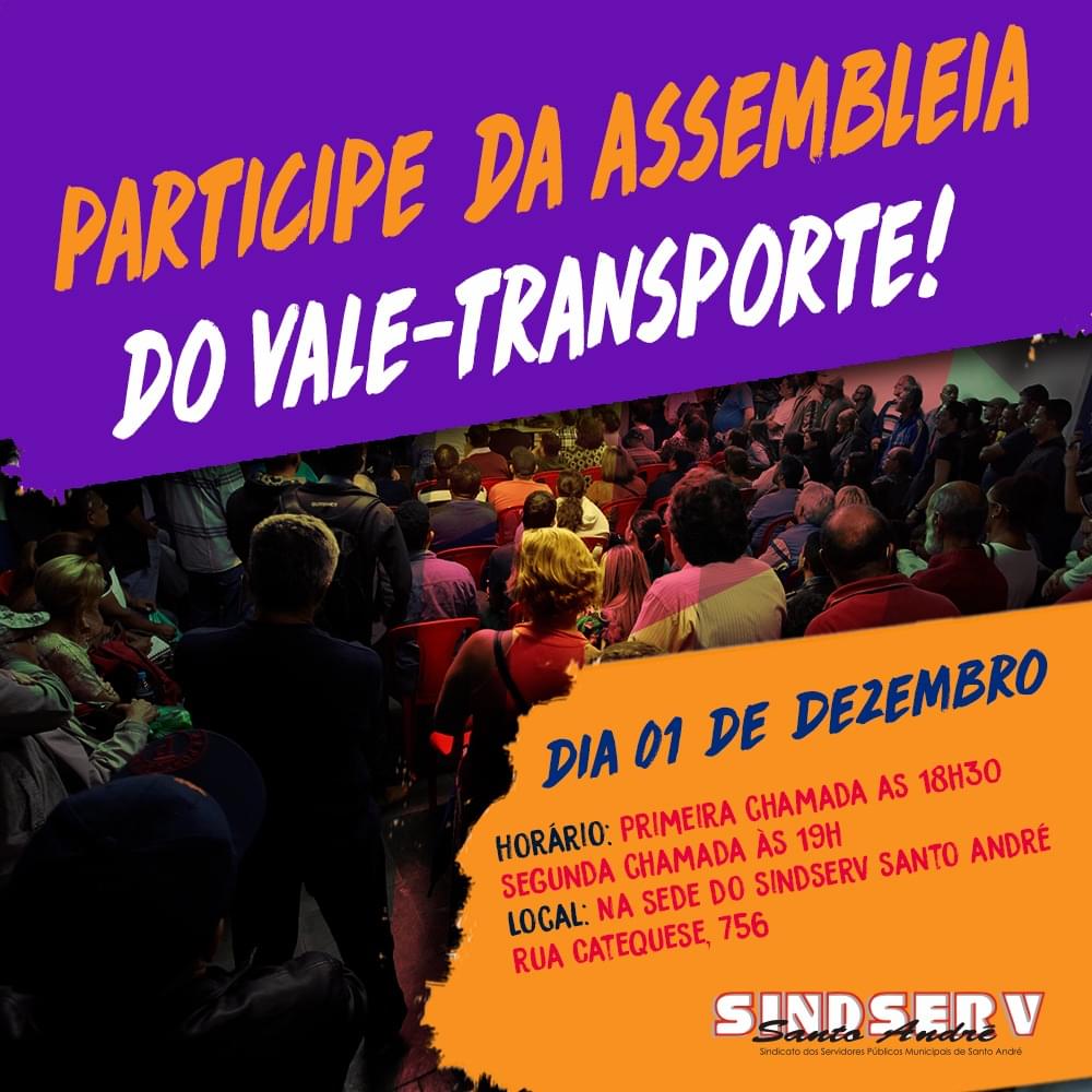 Imagem de Urgente: Greve Geral do dia 5/12 está suspensa. Sindserv mantém assembleia nesta sexta-feira (1º) para debater Vale-Transporte