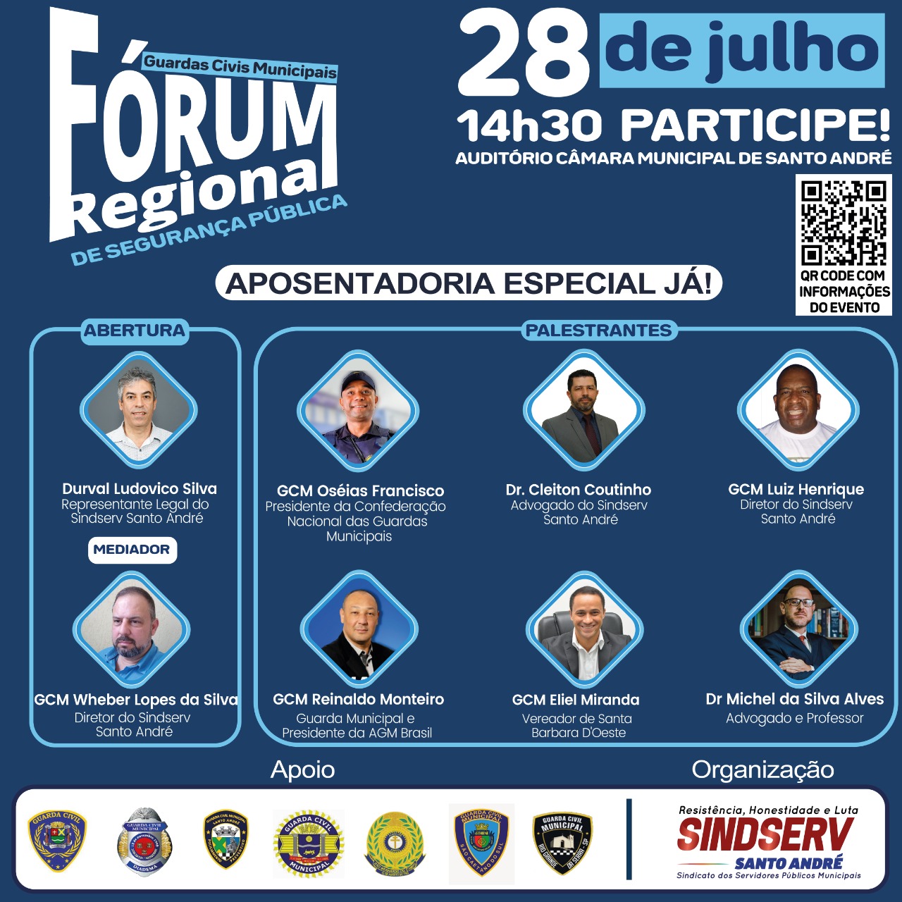 Imagem de 28 de julho: Fórum de Segurança Pública Regional da GCM debaterá direitos e aposentadoria especial
